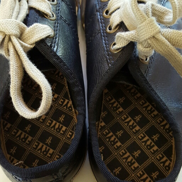 FRYE Greene Low Lace Navy Leather Shoes sz13 - Picture 4 of 4