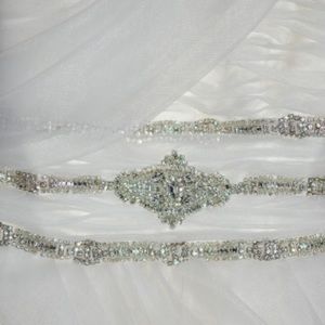 Priscilla of Boston platinum wedding gown