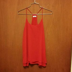 Red Chiffon Top
