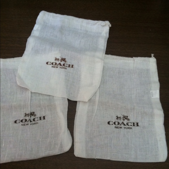 Set of 3 small coach dust bag