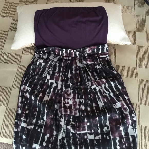 Strapless Dress with Pockets