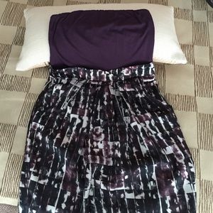 Strapless Dress with Pockets