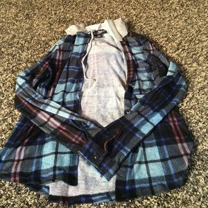 Flannel with hood