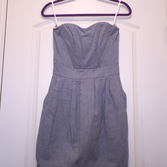 NWT Strapless Cotton Jean Dress - Picture 2 of 4