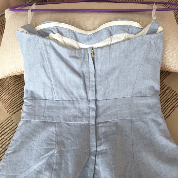 NWT Strapless Cotton Jean Dress - Picture 3 of 4