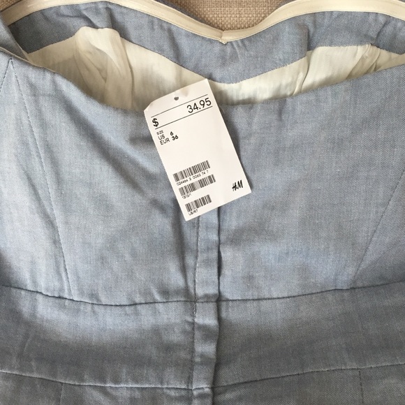 NWT Strapless Cotton Jean Dress - Picture 4 of 4