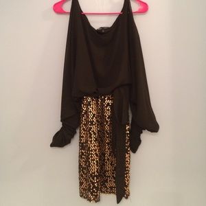 Black and Gold Dress