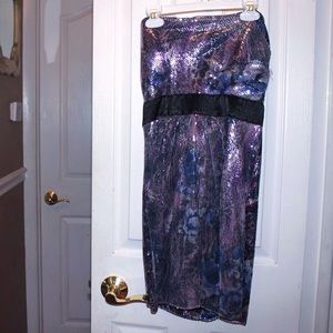 Strapless Sequin Dress