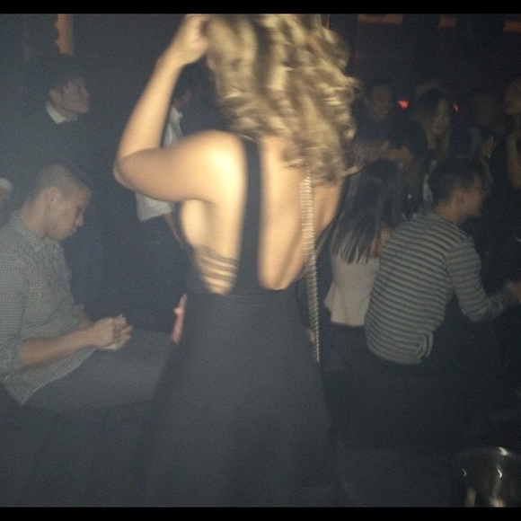 Black sleeves skater dress by AA