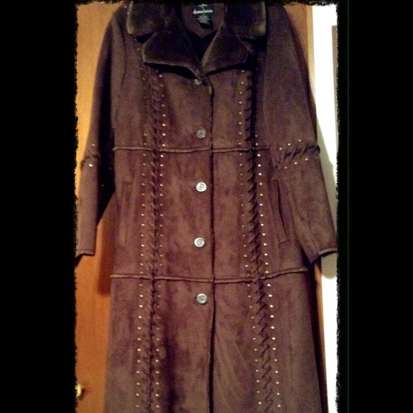 DENNIS BASSO Long Maxi Suede Coat!!!