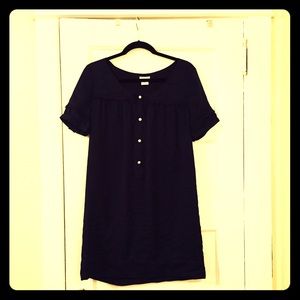 Short sleeved, navy, above the knee dress