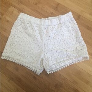 H&M Floral laced shorts