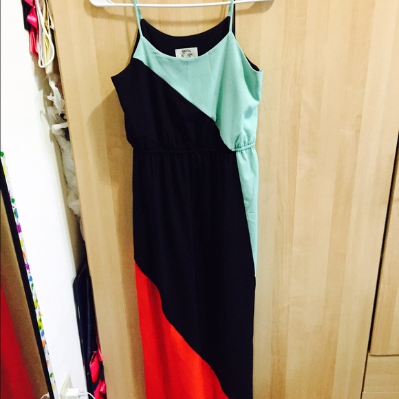 Color block maxi dress
