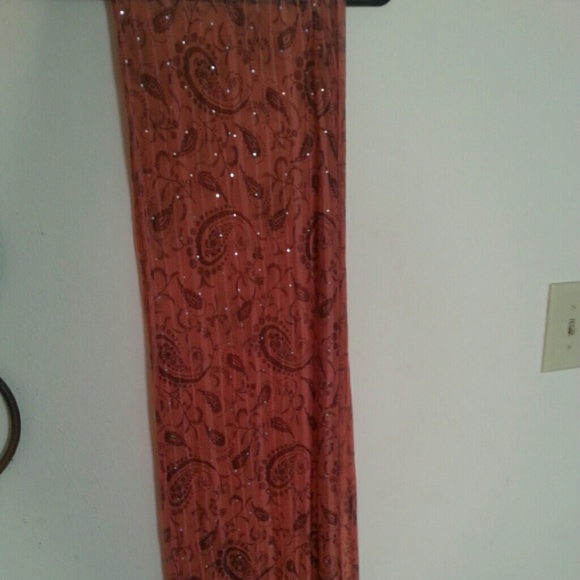 Orange & Brown paisley scarf