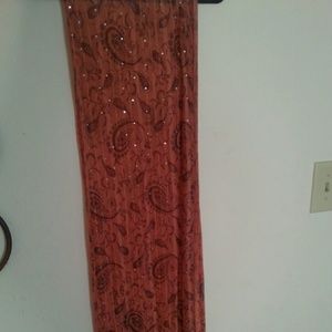 Orange & Brown paisley scarf