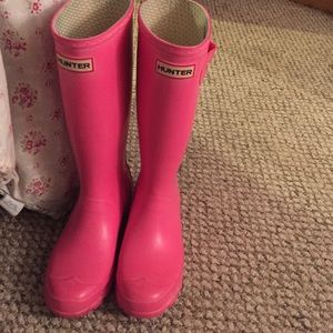 Reserved**💄Lipstick Pink Hunter Rain Boots