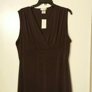 Brown Sleeveless Dress