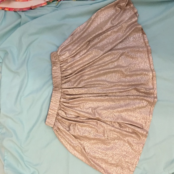 Gold sparkly skirt