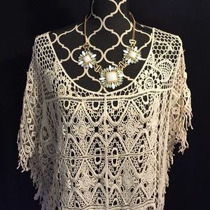 Cream Crochet Shirt 18/20