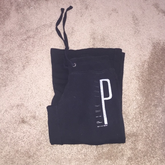 Black 'PINK' sweatpants