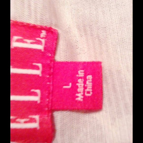 ELLE Lace Peplum Ivory Top with Belt. Donated. - Picture 3 of 4