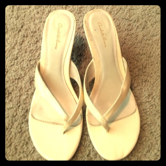 Tan kitten heels