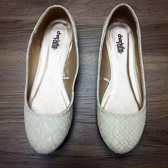 Charlotte Russe Shoes - IVORY LACE Ballet Flats | Never Worn
