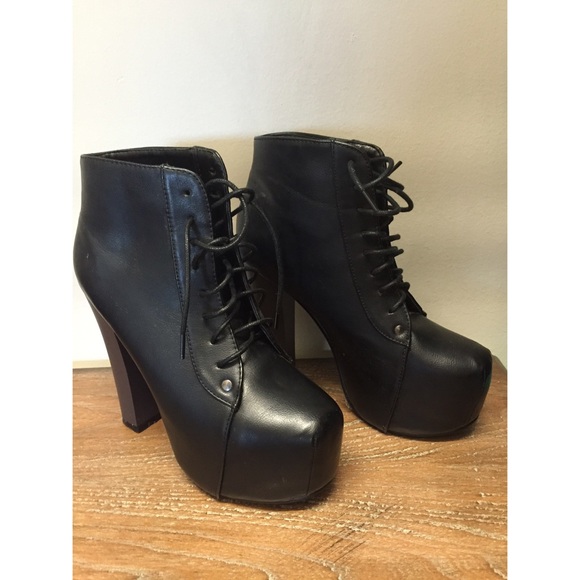 Jeffrey Campbell Lita look-alike Leather Booties