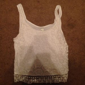 white tank crop top