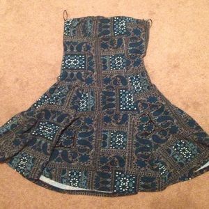 strapless skater dress