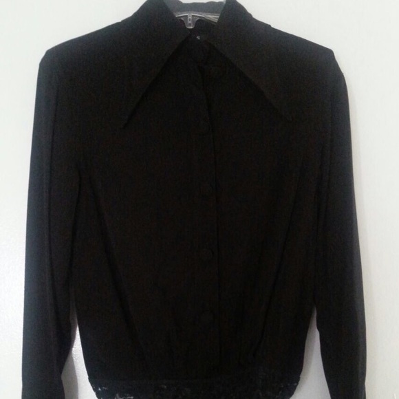 Sophisticated black body suit/shirt a•b•s