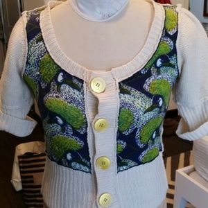 Moth Anthropologie reversible cardigan