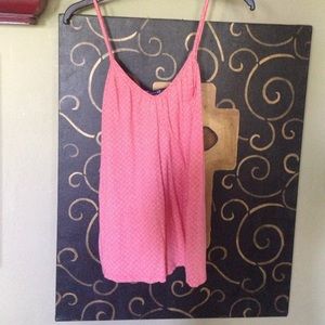 peach colored, patterned tank