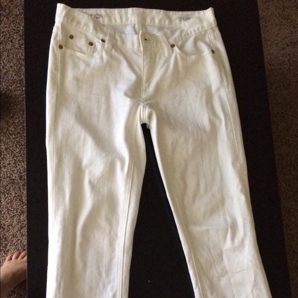 J.Crew white matchstick denim