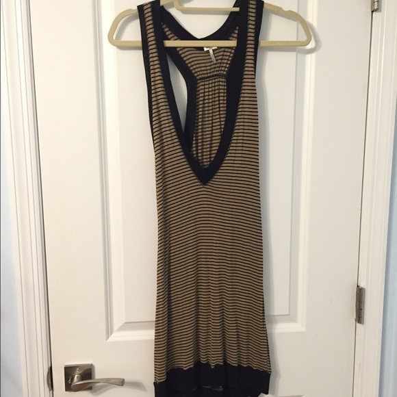 Splendid black & gold striped dress