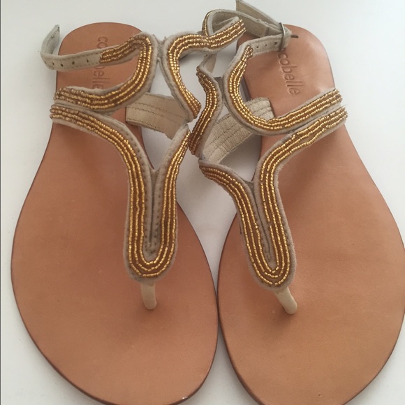 Cocobelle gold beaded sandal