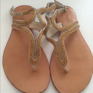 Cocobelle gold beaded sandal