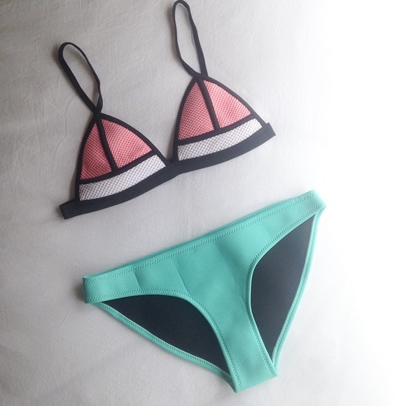 Mesh Pink Bikini Top