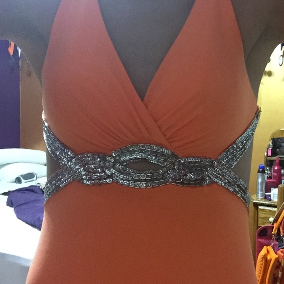 Long orange prom dress! - Picture 4 of 4