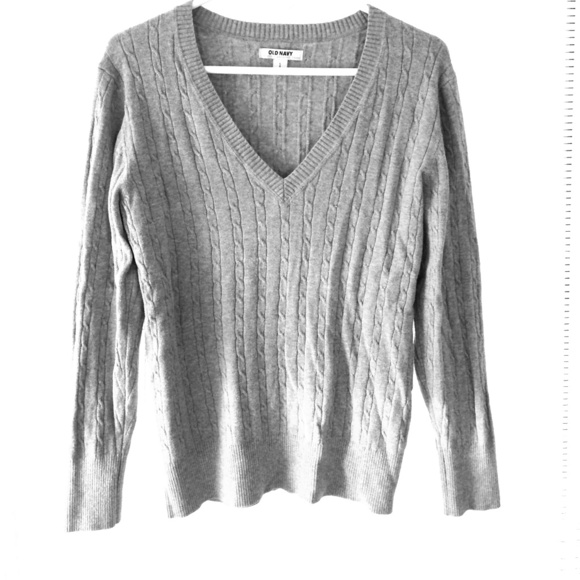 Gray Cable Knit Sweater