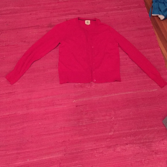 Red button up cardigan. - Picture 1 of 1