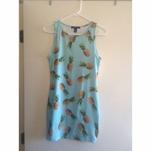 Forever 21 fitted pineapple dress