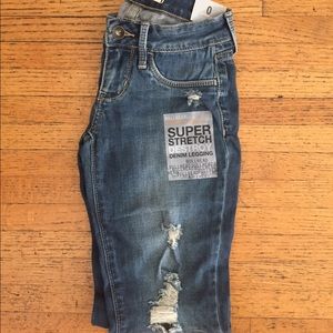 Super stretch destroy denim leggings