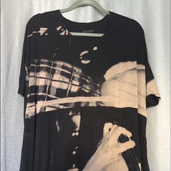 All Saints Tops - All Saints Bleach Print Shirt
