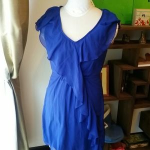 Royal blue ruffle dress