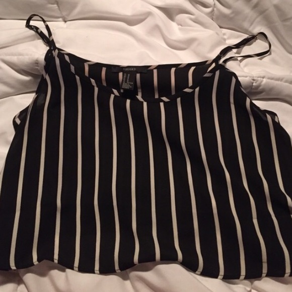 F21 Striped sheer top
