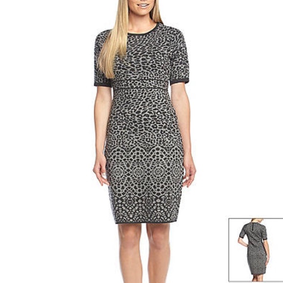 Calvin Klein Leopard Sweater Dress