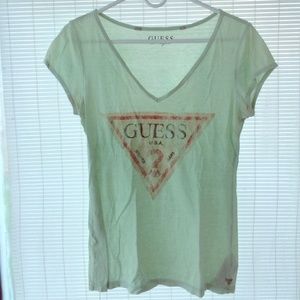 Mint green Guess shirt