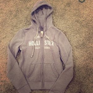 Grey Hollister Zip Up