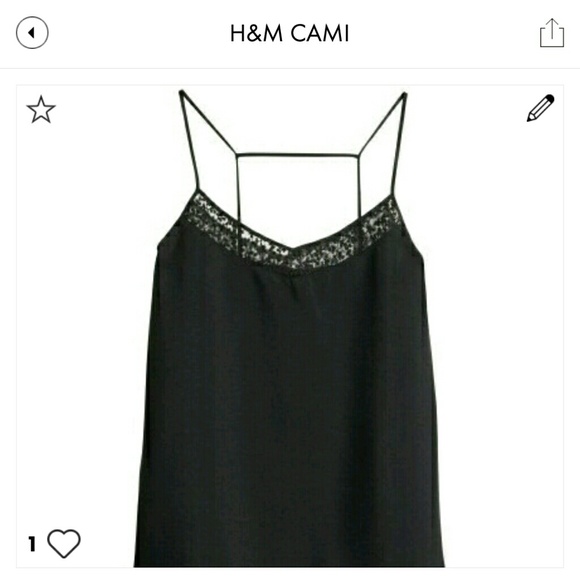H&M Black Cami